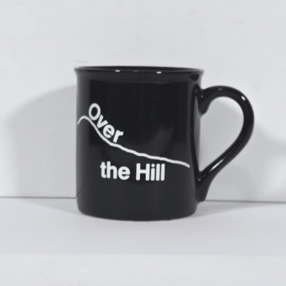 Vintage 1985 Hallmark "Over the Hill" Novelty Coffee Mug Gag Gift Humor 10 oz